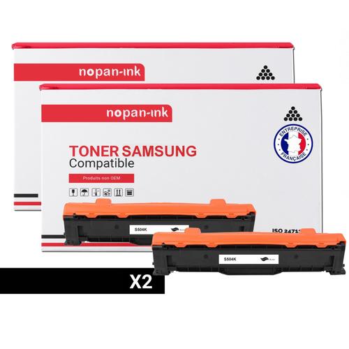 NOPAN-INK - x2 Toners - CLT-504S ELS (Noir) - Compatible pour Samsung CLP-410 Series Samsung CLP-415 N Samsung CLP-415 N Premium Line Samsung CLP-415 NW Samsung CLX-4100 Series Samsung CL