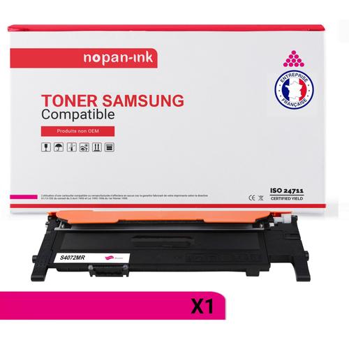 NOPAN-INK - x1 Toner - CLT-M4072S ELS (Magenta) - Compatible pour Samsung CLP-320 Samsung CLP-320 N Samsung CLP-320 Series Samsung CLP-325 Samsung CLP-325 N Samsung CLP-325 W Samsung CLX-3180 Samsung