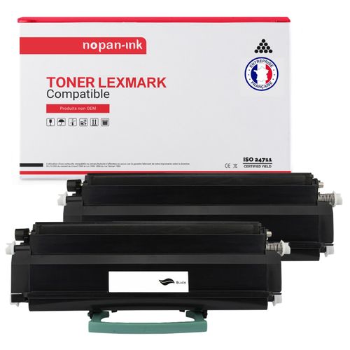NOPAN-INK - x2 Toners - E250A11E (Noir) - Compatible pour Lexmark E250 E250 D E250 DN E250 N E250 Series E350 E350 D E350 DN E350 Series E352 E352 DN Optra E250 Optra E250 D Optra E250 DN Optra E250