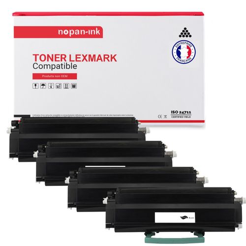 NOPAN-INK - x4 Toners - E250A11E (Noir) - Compatible pour Lexmark E250 E250 D E250 DN E250 N E250 Series E350 E350 D E350 DN E350 Series E352 E352 DN Optra E250 Optra E250 D Optra E250 DN Optra E250