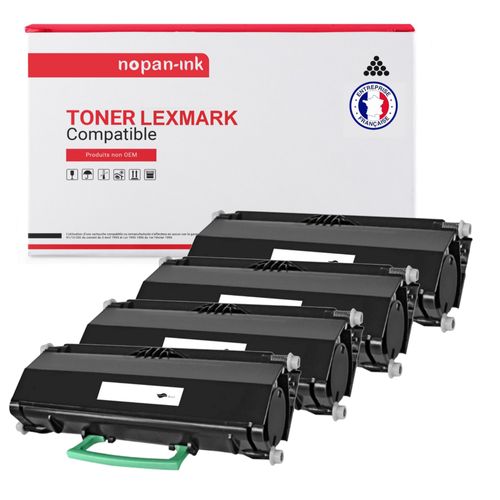 NOPAN-INK - x4 Toners - E250A21E (Noir) - Compatible pour Lexmark E250 E250 D E250 DN E250 N E250 Series E350 E350 D E350 DN E350 Series E352 E352 DN Optra E250 Optra E250 D Optra E250 DN Optra E250