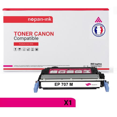 NOPAN-INK - x1 Toner - EP707 Y (Q6002) (Yellow) - Compatible pour Canon i-SENSYS LBP5000 LBP5100 Canon Laser Shot LBP-5000 5100