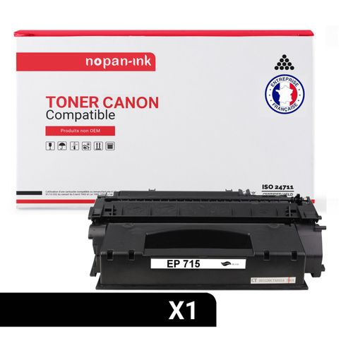 NOPAN-INK - x1 Toner - EP715 1975B002 (Q7553X) (Noir) - Compatible pour Canon LBP 3310 3370 Lasershot LBP-3310 LBP-3370 i-SENSYS LBP-3310 LBP-3370 Wincor-Nixdorf FD4911L14