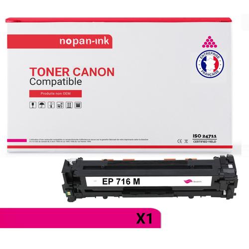 NOPAN-INK - x1 Toner - EP716 M (CB543) (Magenta ) - Compatible pour Canon LBP 5050 n 5050 I-Sensys LBP-5050 n LBP-5050 MF 8050 cn MF 8030 cn MF 8000 Series MF 8080 cw MF 8050 MF 8030 MF 8040 cn