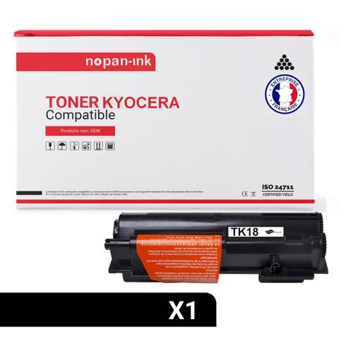 NOPAN-INK - x1 Toner - TK18 (Noir) - Compatible pour Kyocera FS-1018 MFP Kyocera FS-1020 Kyocera FS-1020 D Kyocera FS-1020 DN Kyocera FS-1020 DT Kyocera FS-1020 DTN Kyocera FS-1020 N Kyocera FS-1020