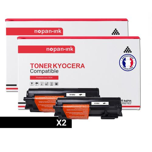 NOPAN-INK - x2 Toners - TK18 (Noir) - Compatible pour Kyocera FS-1018 MFP Kyocera FS-1020 Kyocera FS-1020 D Kyocera FS-1020 DN Kyocera FS-1020 DT Kyocera FS-1020 DTN Kyocera FS-1020 N Kyocera FS-1020