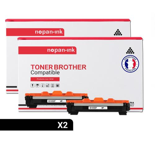 NOPAN-INK - Toners x2 - TN1030 TN 1030 (Noir) - Compatible pour Brother HL-1110 1110E 1110R 1112 1112E 1112R 1210W 1212W, MFC-1810 1810E 1810R 1815R 1910W, DCP-1510 1510E 1510R 1512 1512E 1512R 1610W