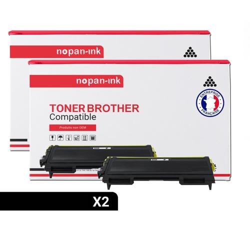 NOPAN-INK - Toners x2 - TN2000 TN 2000 (Noir) - Compatible pour Brother HL-2030 2030R 2040 2070N 2070NR 2045 2075N, DCP-7020 7010 7010L 7025, IntelliFax-2820 2825 2850 2910 2920, MFC-7220 7225N 7420