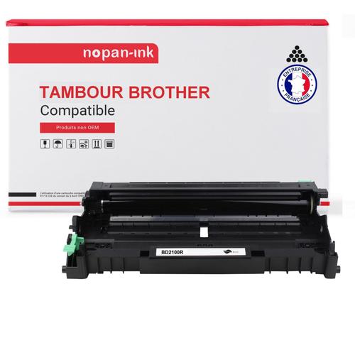 NOPAN-INK - Tambours x1 - DR2100 DR 2100 - Compatible pour Brother HL-2140 2150 2150N 2170 2170W, DCP-7030 7040 7045N, MFC-7320 7340 7345N 7345DN 7440N 7450 7840W; Ricoh aficio SP1200 1210 series.