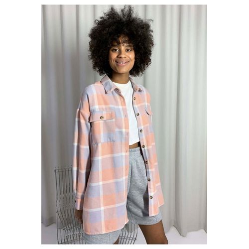 Veste À Carreaux Rose Femme
