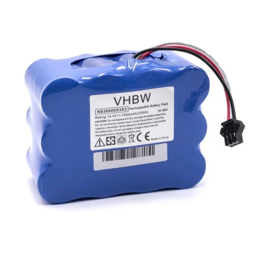 vhbw NiMH batterie 1500mAh (14.4V) pour robot aspirateur Home Cleaner robots domestiques Klarstein Cleantouch