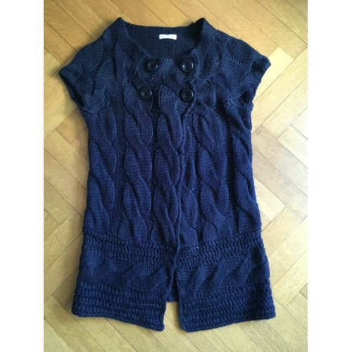 Gilet Long Manches Courtes Promod Taille 3/L Bleu