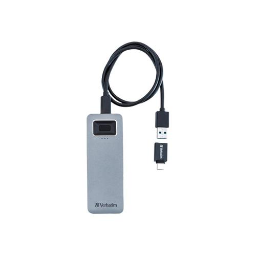 Verbatim Executive Fingerprint Secure - SSD - chiffré - 1 To - externe (portable) - USB 3.2 Gen 1 (USB-C connecteur) - AES 256 bits