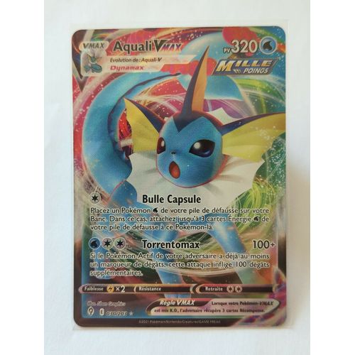 Pokemon P47 Evolution Céleste Eb07 Carte Card Fr Aquali Vmax 030/203