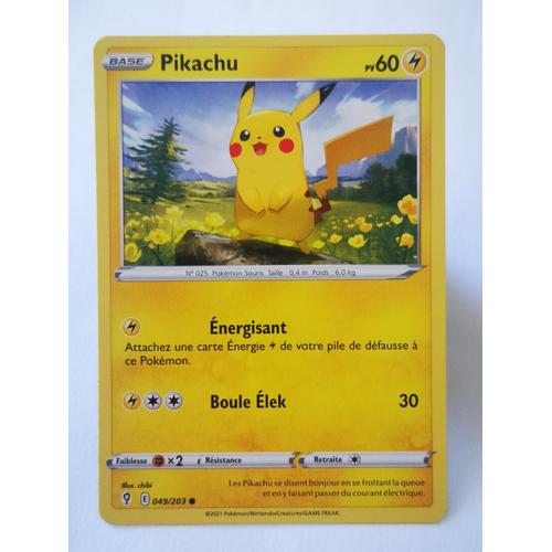 Pokemon P61 Evolution Céleste Eb07 Carte Card Fr Pikachu 049/203