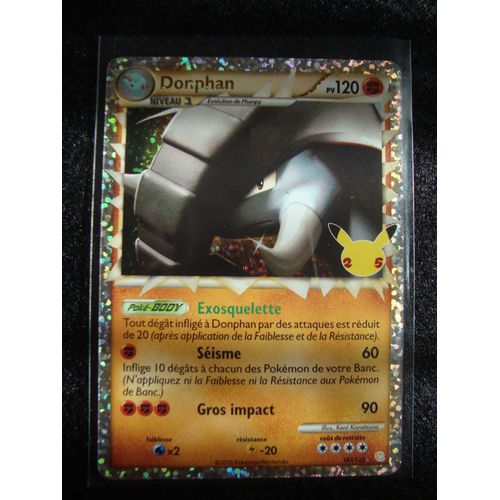 Carte Pokemon Célébrations Donphan 107/123 25 Ans 2021 En Français