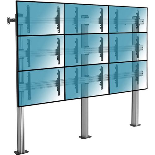 Pied TV Kimex Support de Sol pour 9 écrans TV 50"-55"