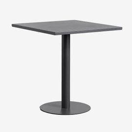 Table À Manger Carrée En Métal (70x70 Cm) Mizzi Gris Graphite
