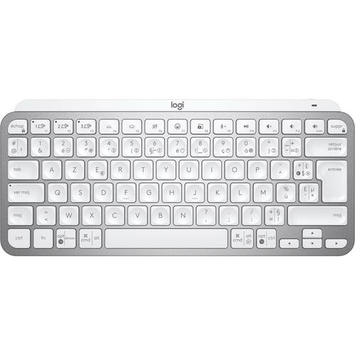 Logitech MX Keys Mini - Clavier - rétroéclairé - Bluetooth - AZERTY - Français - gris pâle