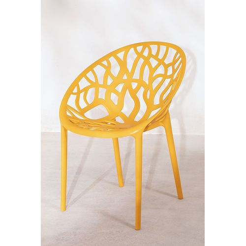 Chaise De Salle À Manger Empilable Ores Moutarde