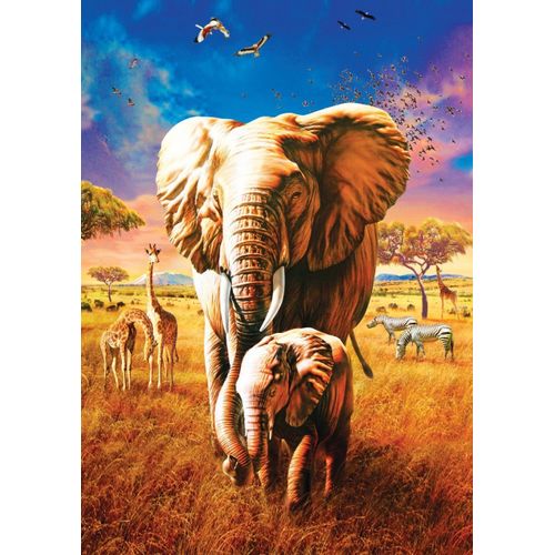 Mother Elephant - Puzzle 1000 Pièces