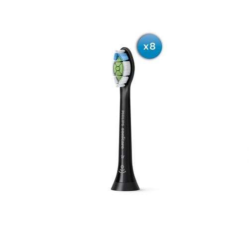 Pack de 8 têtes de brosse de rechange Philips Sonicare Optimal Noir W2 HX6068/13