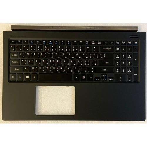 Clavier QWERTY Arabe ACER Aspire VN7-571,VN7-571G 60.MQKN1.001 NSK-R9BBW 49.002F0.70D NKI17170EM NK.I1717.0EM TOPCASE Noir rétroéclairé