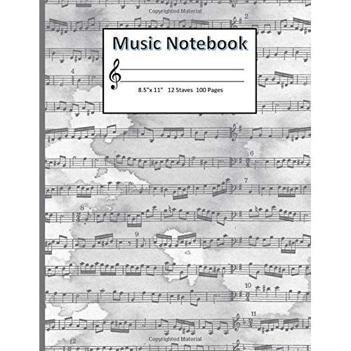 Music Notebook: Blank Sheet Music Notebook