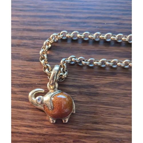 Collier Vintage Avec Pendentif Eléphant