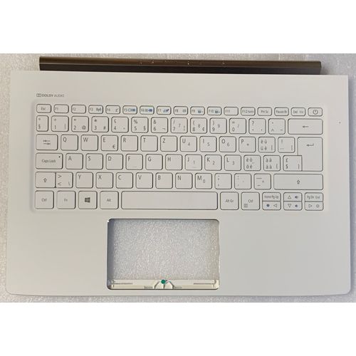 Clavier Qwertz Swiss-Allemand Acer Aspire S5-371 6B.GCJN2.011 SB3P_A52WWL PK131JL1C11 NKI131S04F NK.I131S.04F 6220009BKA01 V1534F1 TOPCASE Blanc rétroéclairé