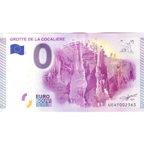 Zéro Euro Souvenir - Grotte De La Cocalière - 2015