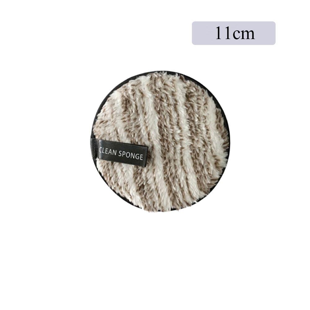 Tampon démaquillant réutilisable en microfibre, lingettes pour le visage,  en coton lavable - Type 1Pcs brown white