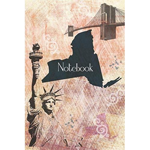 Notebook: New York Digital Mixed Media Art Cover | Composition Books | Notebooks | Wide Ruled Line Paper | 120 Pages | Soft Cover