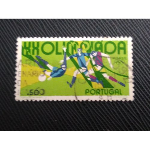 Timbre Portugal Y T 1156 Jeux Olympiques D'été - Munich - Football 1972 ( 180708 )
