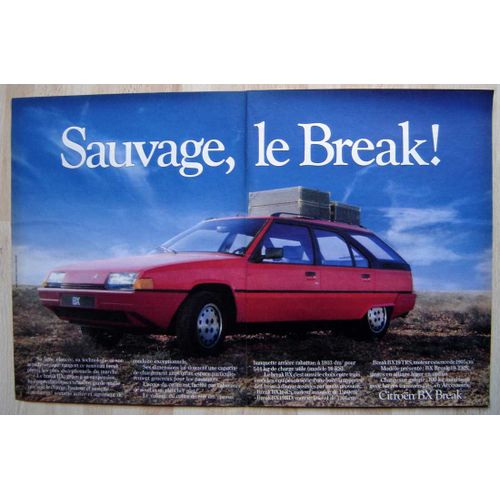 Publicité Papier - Voiture Citroën Bx Break De 1985
