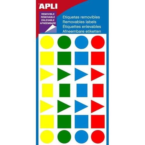 Gommettes Formes Géométriques 15mm X 112 - Apli Agipa