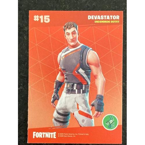 Carte Panini Fortnite Serie 2 : 15 Devastator / Uncommon Outfit