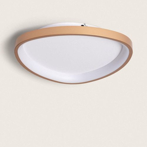 Plafonnier Led Oval 20w Métal Ø420 Mm Cct Sélectionnable Owen Doré