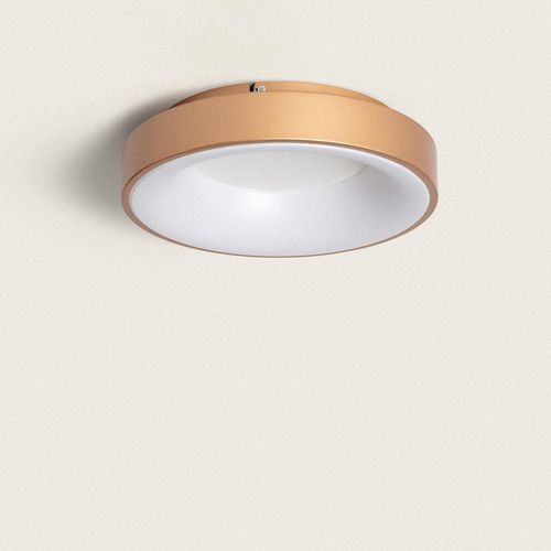 Plafonnier Led Rond 30w Métal Ø380 Mm Cct Sélectionnable Jacob Doré