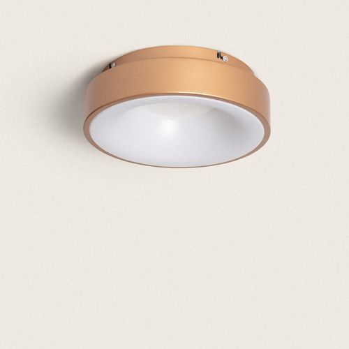 Plafonnier Led Rond 20w Métal Ø300 Mm Cct Sélectionnable Jacob Doré
