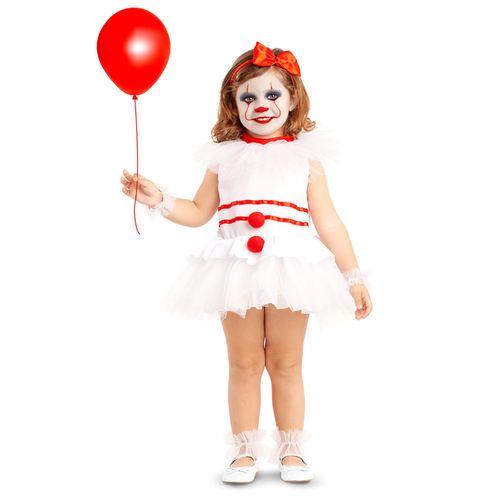 Déguisement Clown Effrayant Bébé - Taille: 7 - 12 Mois (74 - 80 Cm)