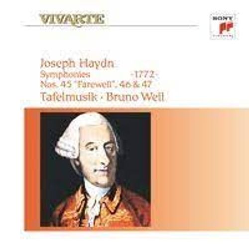 Joseph Haydn Symphonie N°45 En Fa Dièse Mineur Les Adieux Symphonie N°46 En Si Majeur Symphonie N°47 En Sol Majeur 1772 Par Tafelmusik Sur Instruments Anciens Dir Bruno Weil & H.C. Robbins Landon