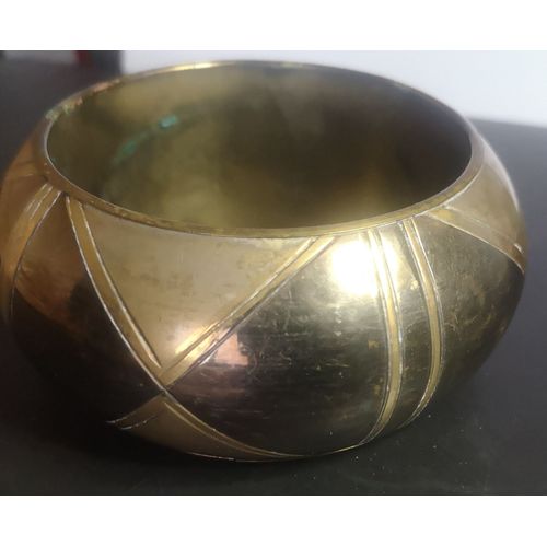 Ancien Bracelet Fantaisie Metal Couleur Cuivree  Diametre Interieur 6.70 Cm