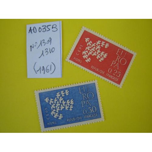 Ad 035 B // Paire (2)Timbres France Neuf 1961*N°1309/1310. Europa