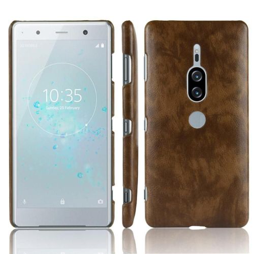 Rétro Étui Pour Sony Xperia Xz2 Premium Anti Éraflure Housse De Protection Compatibilité Modèle De Litchi Rétro - Le Brun