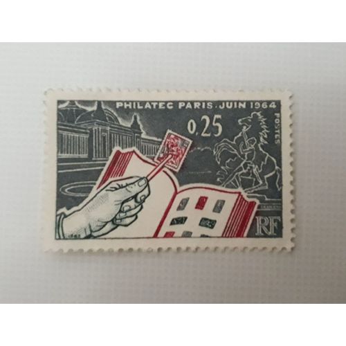 Timbre France 1963 " Philatec Paris Juin 1964 " Cheval De Marly Y&t 1403