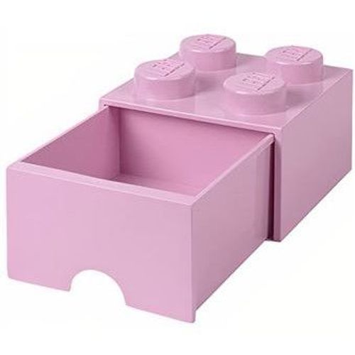 Brique violet clair de rangement LEGO à tiroir et à 4 tenons
