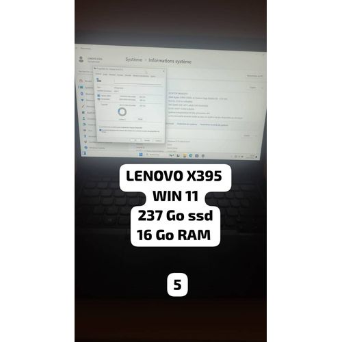 Lenovo Thinkpad X395 - 13.3" AMD Ryzen 5 PRO 3500U - 2.1 Ghz - Ram 16 Go - SSD 240 Go