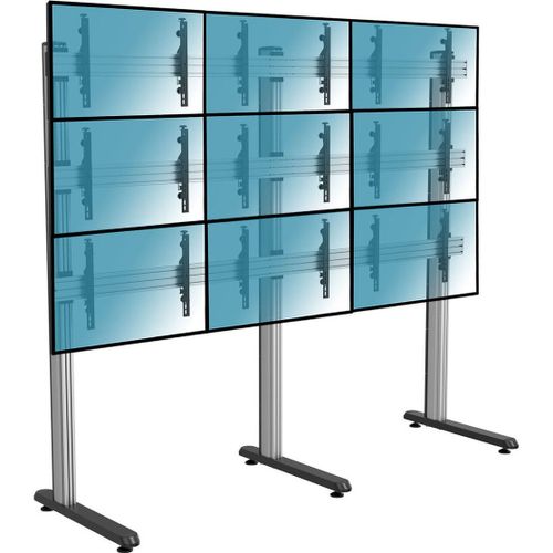 Pied TV Kimex Support de Sol pour 9 écrans TV 50"-55"