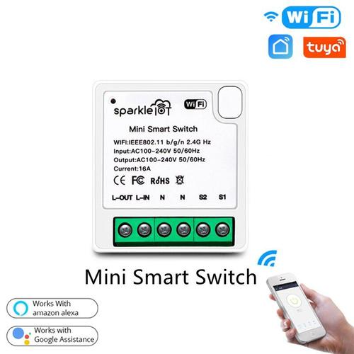 Commutateur de lumière intelligent à 2 voies pour maison intelligente, module Wifi, vie connectée, à monter soi même, application Tuya, contrôle à distance, fonctionne avec Alexa Echo Google Home